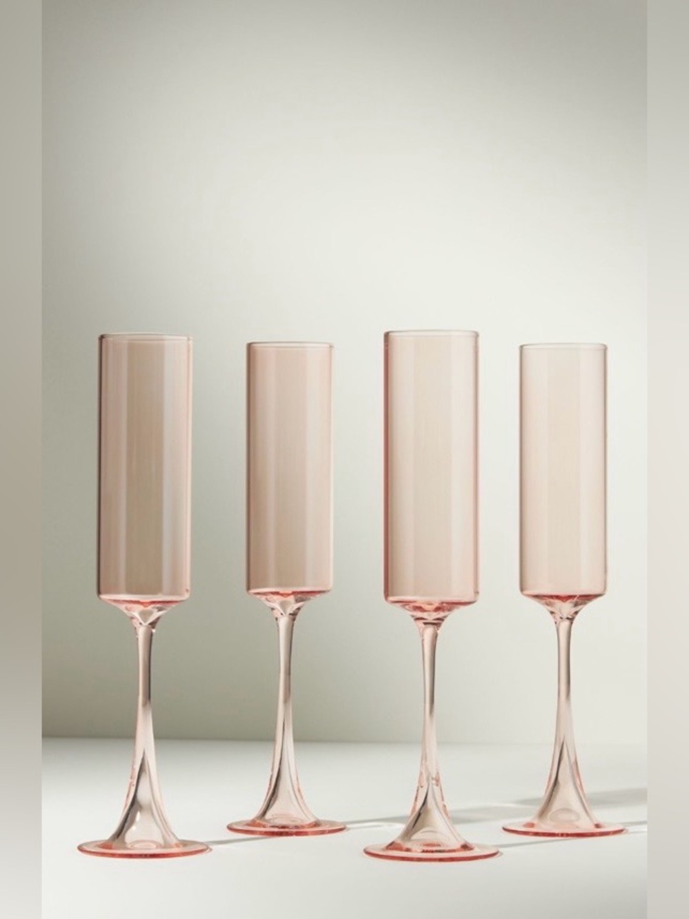 ▪️NIB Anthropologie Morgan Flute Glasses, Set of 4